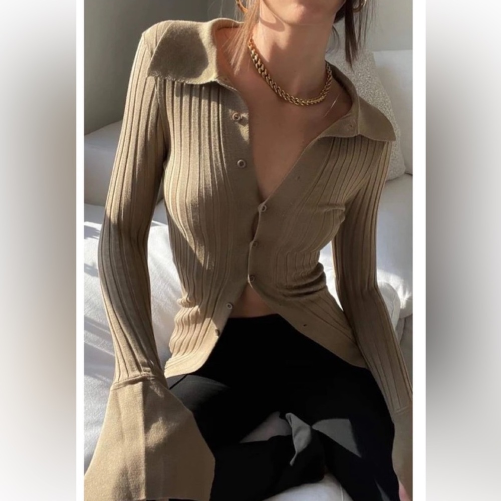 NWT Rumours NYC Button Down - Taupe